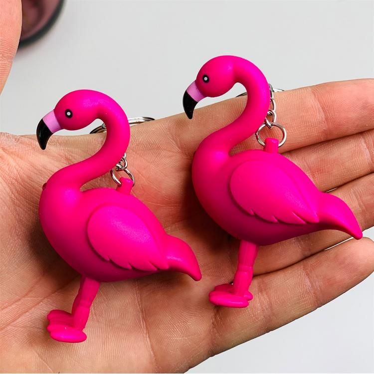 Sesli ve Işıklı Flamingo Anahtarlık